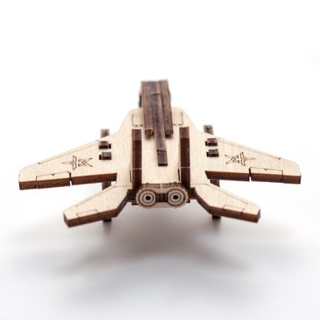 Wooden designer, prefabricated model "Fighter"-5