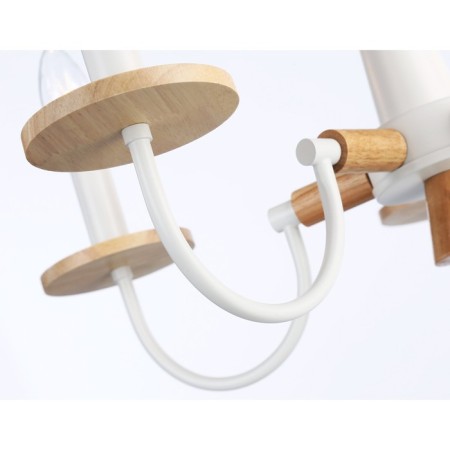 Suspended chandelier ambrella like, Modern, TR9592, 5HE14, white color, light wood-5