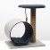 Complex for cats with a claw, with a tunnel and a shelf, 44 x 35 x 50 cm, mobbled, jute, gray-blue