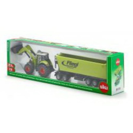 Модель трактора Siku Claas Axion 850 с погрузчиком и самосвалом, 1:50-6