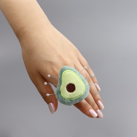 Avocado's needle-ring, 5 × 4.5 × 4 cm, green color-3