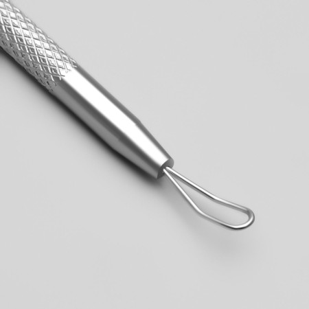 Cosmetological loop, bilateral, 13 cm, silver color-1