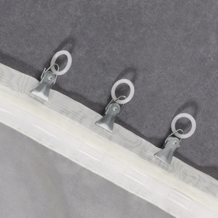 Close for curtains, 25 × 15 mm, with a plastic ring d = 12 mm, silver color-1