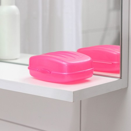 Road soap dish with a lid, 10 × 7 × 4.5cm, color mix-6