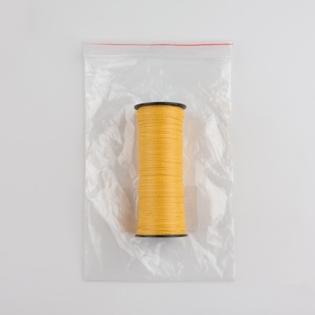 Weaving thread, twisted, d = 1 mm, 50 m, yellow color-4