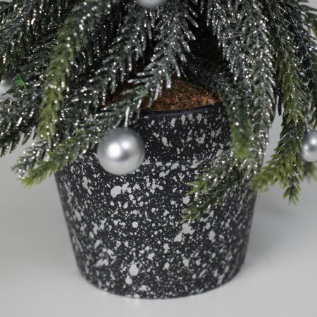 Christmas tree decor "with balls and sparkles, in a pot" 23x7.5 cm-3