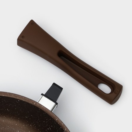Pan, d = 26 cm, removable handle, anti -stick coating, color coffee marble-5