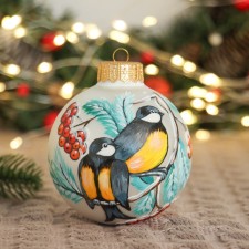 A ball with a manual painting of 100 mm 