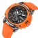 Men's watches, d-5.1 cm, with a chronograph, 3 atm, luminous, orange