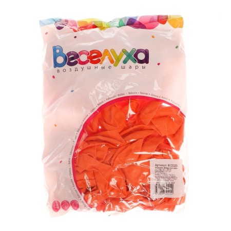 Latex ball 12 ", pastel, set 100 pcs., Orange color-3
