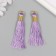 Decor for creativity textiles "Brush. Olivia" Lilac set 2 pcs 8x1.2 cm