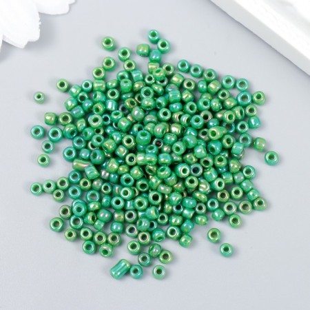 Beads "Zlatka" 08/0, 3 mm, 10 g 0407 Green-1