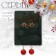 New Year! Earrings "New Year" hanging, ball and snowflake, red color in gold