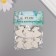 Decor for the creativity of Polystone "Dress with Bantik" White set 6 pcs 2.7x3 cm