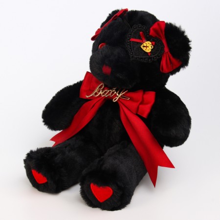 Soft toy "Bear" with a red bow, 31 cm-1