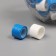 Sticky tape plastic in the jar "White and Blue" NR 40 pcs 1.2 cm, dl. 0.9 m 7x7x9 cm