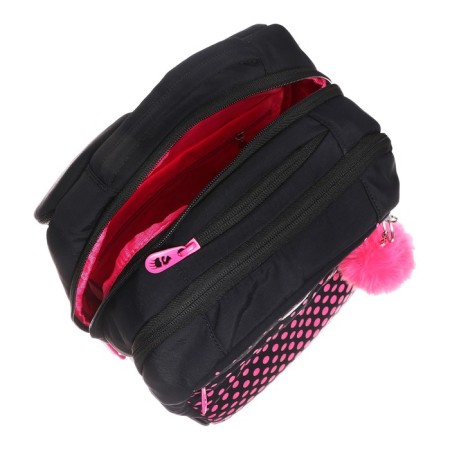 Youth backpack 40 x 28 x 16 cm, Grizzly, ergonomic back, laptop compartment, black/pink-12