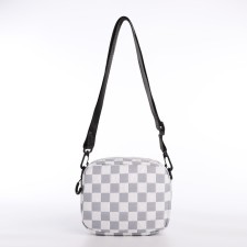 Youth bag with a zipper, gray color