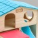 Home for rodents with a slide, wood 17.2 x 15.8 x 16.2 cm