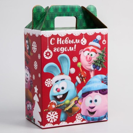 Gift box "New Year" 16x21x10 cm, Smeshariki