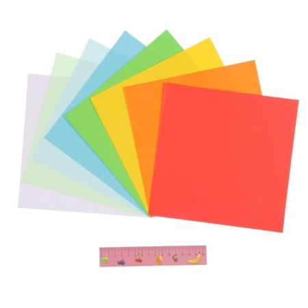Colored paper for origami, 8 sheets, 8 colors, "kalyaka-small"-1