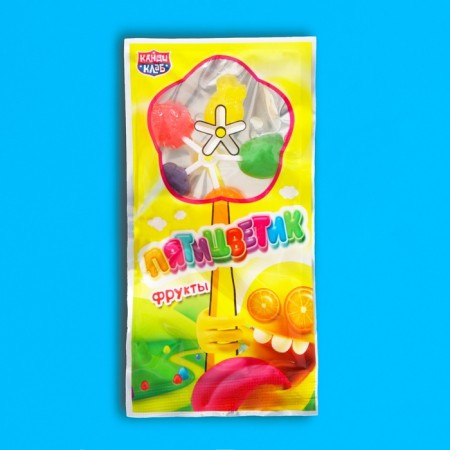 Caramel on a stick "Five -color. Fruits", 12 g-1