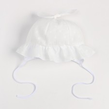 Baby hat, white color, size 48-50