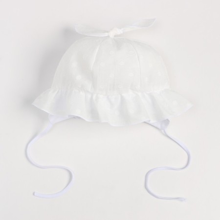 Baby hat, white color, size 48-50