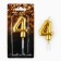 Candle for the cake, number "4", gold, 4 x 10 cm.