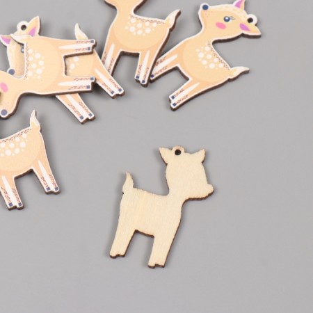 Decor for creativity tree "Olenenok" set of 6 pcs 4x2.6x0.3 cm-1