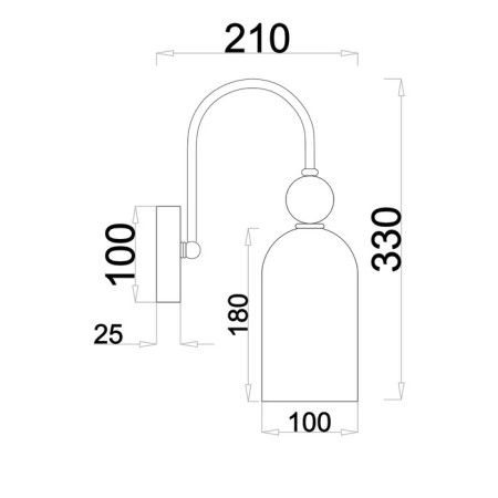 Wall lamp ODE E14x60W-5