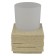 Brick glass, beige color