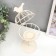 Summary Metal 1 Candle "Bird and Nest" White 23x10x10 cm
