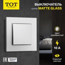 Silent Matt Matte Glass, 10 a, 1 cl., Hidden, glass, silver