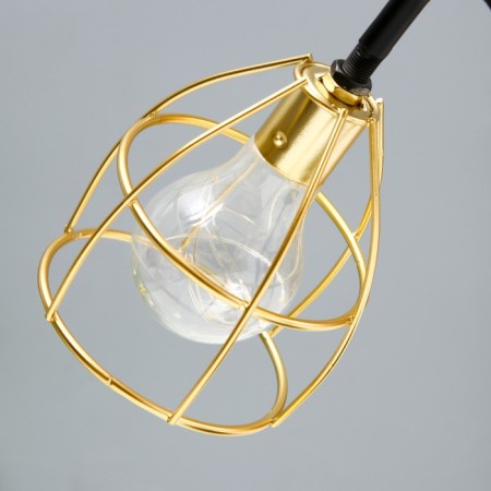 Night "Loft" LED from batteries 3haa black-gold 25x20x10 cm Risalux-6