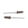 Rolls of the tundra krep, exhaust, aluminum-old, 3.2x8 mm, dark brown, 50 pcs