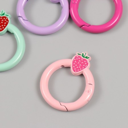 Carabiner Metal "Circle. Berry" mix 3.2x2.6 cm-3