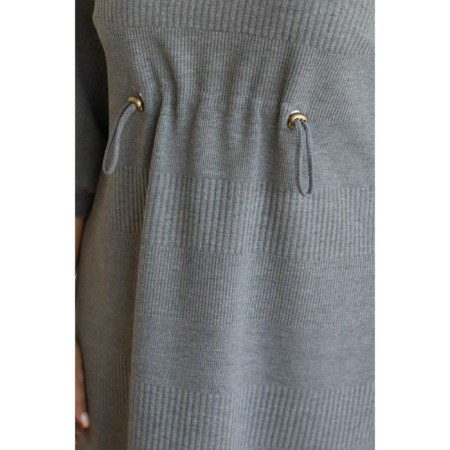 Female dress, size 58, gray color-4