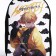 Backpack school textile "anime", 38x14x27 cm, black color, white