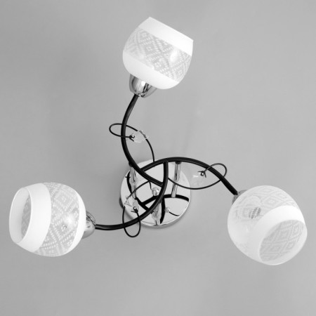 Mona chandelier 3x60W E27 chrome, black 47x47x28cm-3