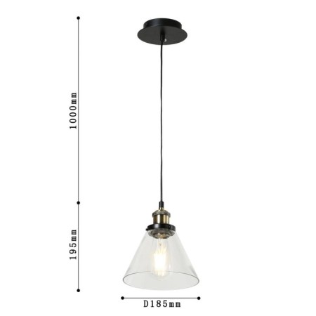 Suscabel suspension 185 mm, E27 40W-2