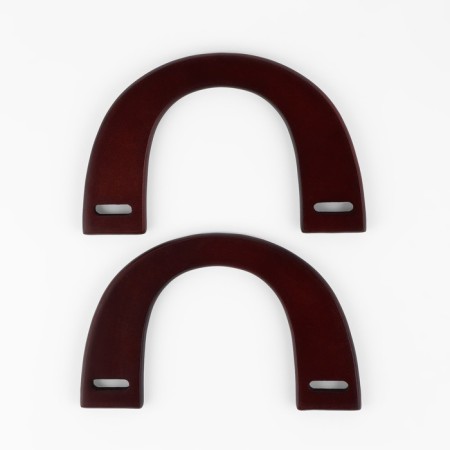 Handles for the bag wooden, 11.5 × 17 cm, brown color-2