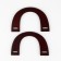 Handles for the bag wooden, 11.5 × 17 cm, brown color