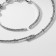 Set 2 objects “necklaces, bracelet” noel figure, white color in silver