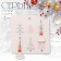 New Year! Earrings "New Year" Christmas tree in the snow, white-red in gold