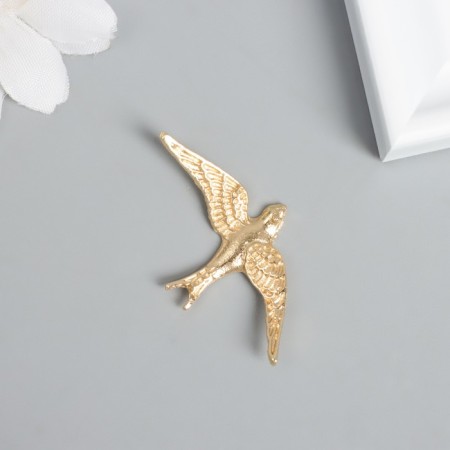 Decor for creativity Metal "Swallow" gold 3.7x2.3 cm