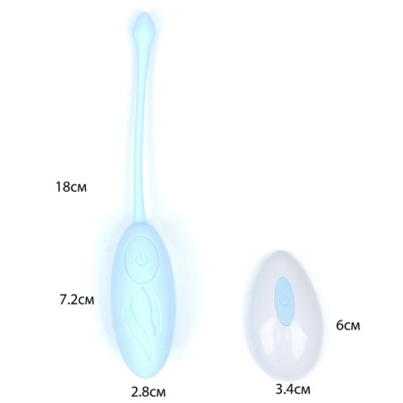 Vibroyaito Oka Chopka, 7 x 3.5 cm, 10 modes, PDU, silicone, blue-1