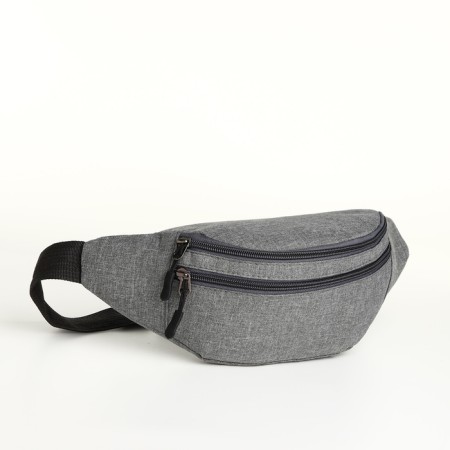 Waist bag, 33*9*14 cm, lightning department, 3 n/pocket, gray