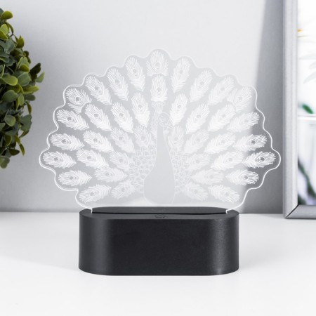 Sensor lamp "Peacock" LED USB (90cm) from 3xa Black Black 17.8x5x16.5 cm Risalux 76522-1