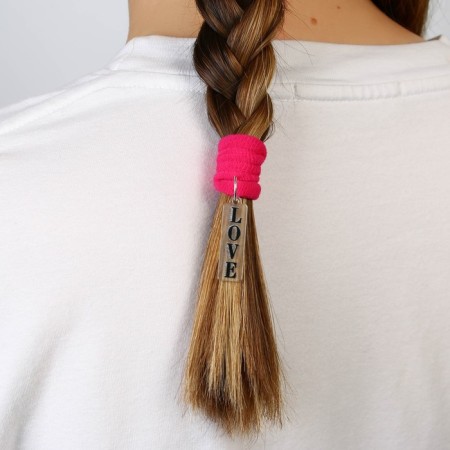 Hair elastic band with acrylic additional by element "Love", 4 cm-2